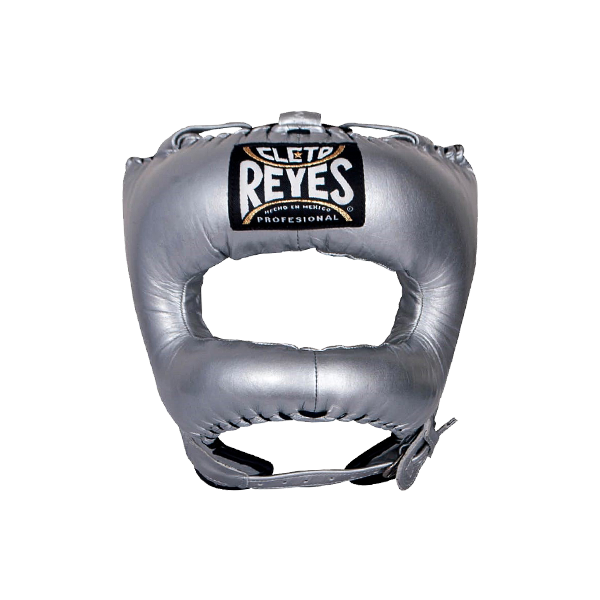 Cleto Reyes Traditional Leather Boxing Headgear with Nylon Face Bar Purple 