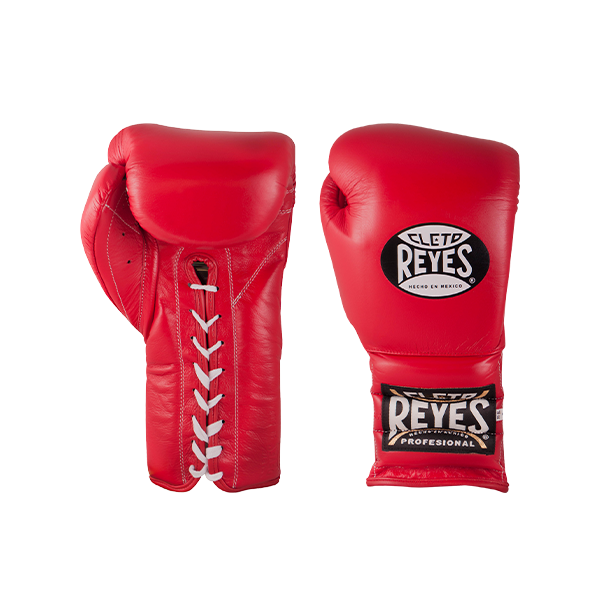 Solid Gold 12-Ounce Cleto Reyes Boxing Training Gloves With laces and attached thumb 
