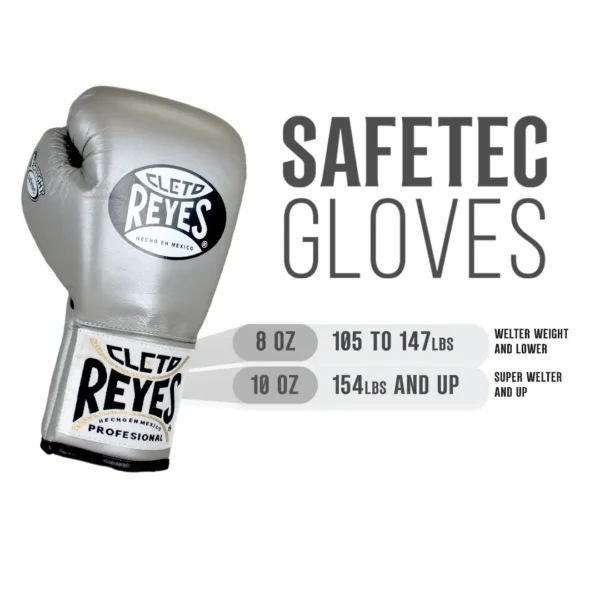 CLETO REYES プロフェッショナル ボクシンググローブ シルバー Safetec Gloves Cleto Reyes