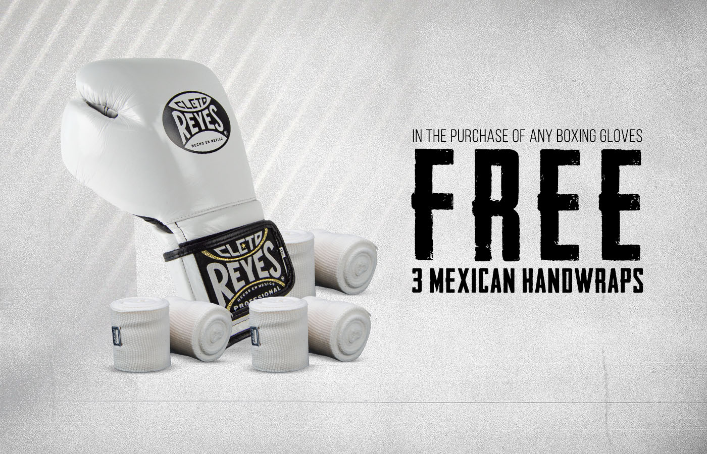 In the purchase of any boxing gloves Free 3 mexican handwraps