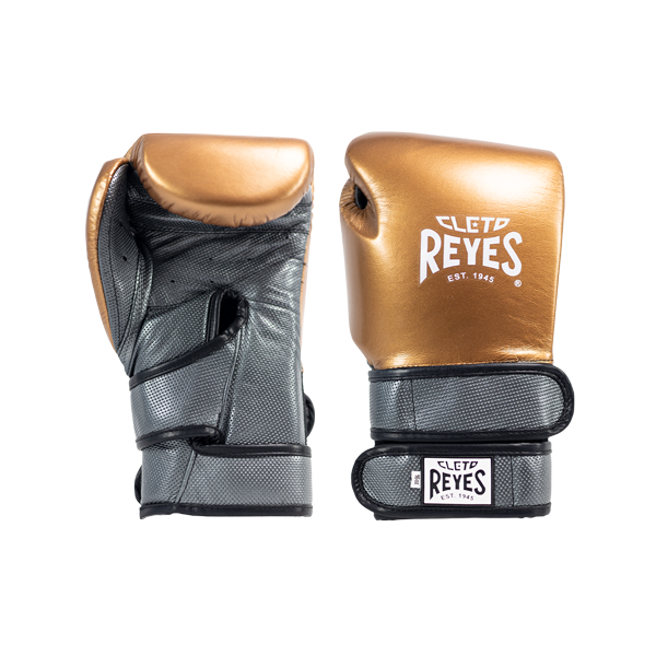 Cleto Reyes Double Strap Boxing Gloves - Copper-Oxford Gray