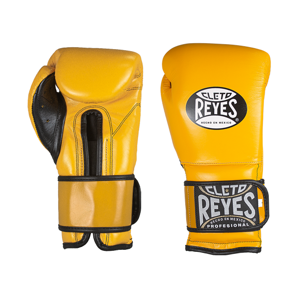 Cleto Reyes Training Gloves with Hook and Loop Closure - Brillant Yellow Mismatch