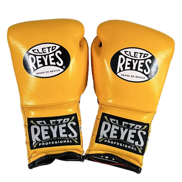 E612A Cleto Reyes Hook & Loop Gloves Brilliant Yellow - Display