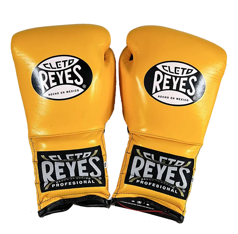 E612A Cleto Reyes Hook & Loop Gloves Brilliant Yellow - Display