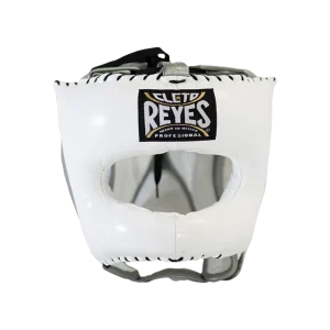 Silver Storm Traditional Headgear E388BL - front view | Cleto Reyes USA Boxing