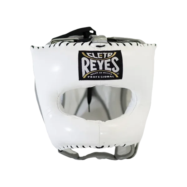 Silver Storm Traditional Headgear E388BL - front view | Cleto Reyes USA Boxing