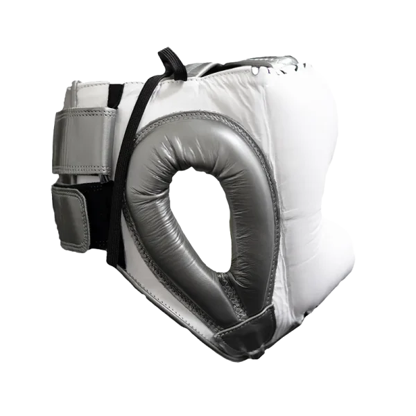 Silver Storm Traditional Headgear E388BL - side view | Cleto Reyes USA Boxing